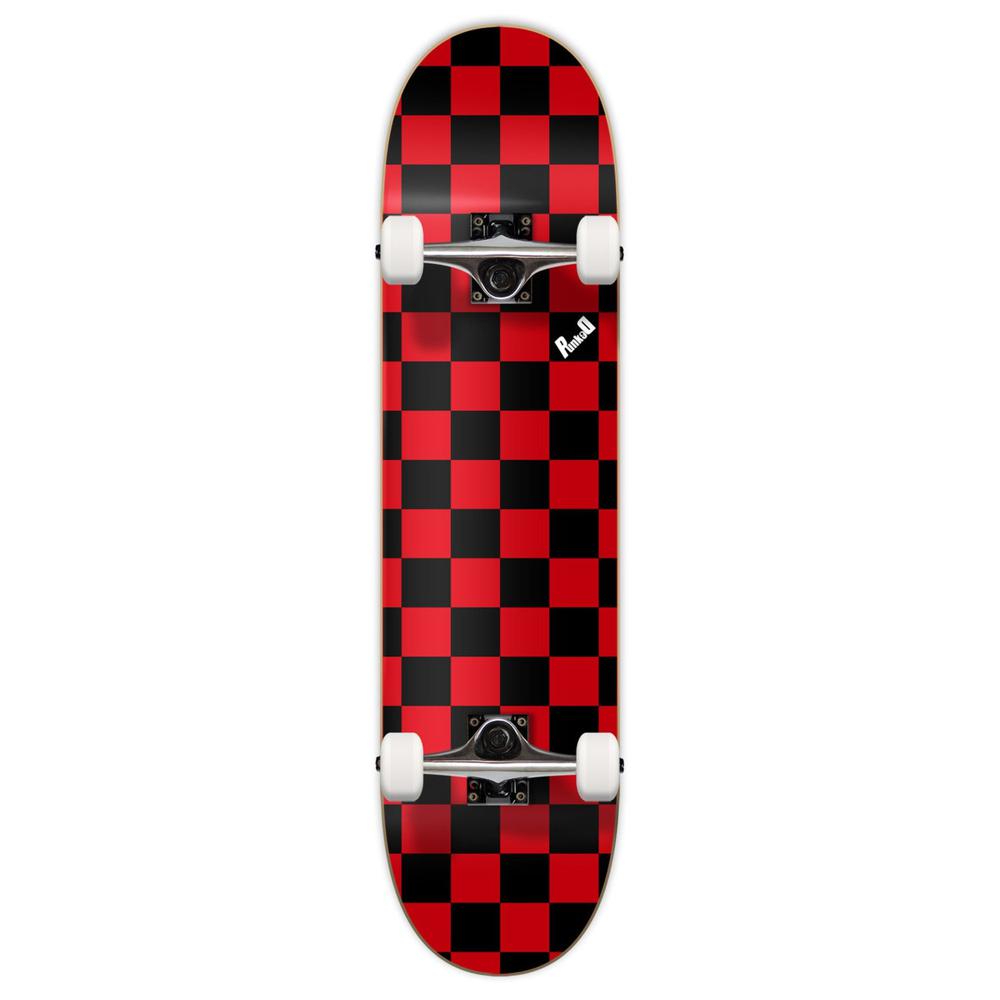 Yocaher Graphic Complete Skateboard - Checker Red - Longboards USA