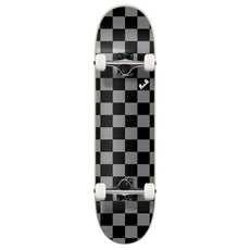 Yocaher Graphic Complete Skateboard - Checker Silver - Longboards USA