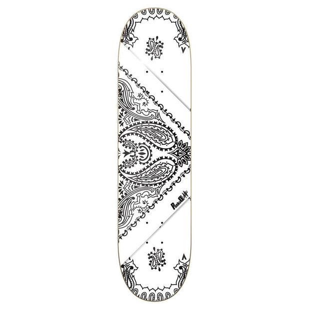 Yocaher Graphic Skateboard Deck - Bandana White - Longboards USA