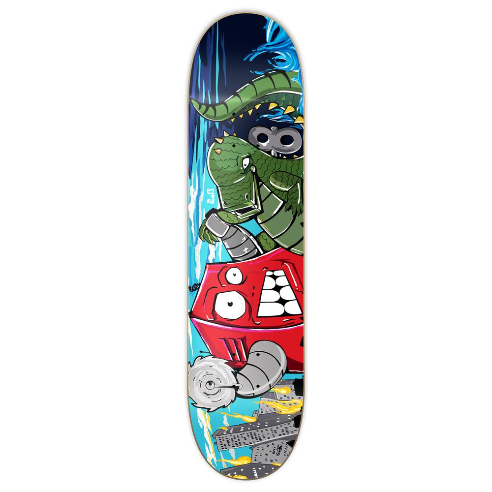 Yocaher Graphic Skateboard Deck - Robot - Longboards USA