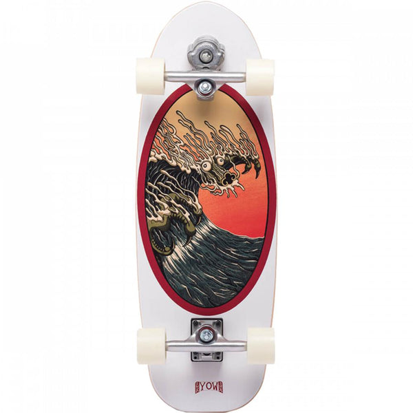 YOW ストライプデザイン スケートボード Amazon | YOW サーフスケート ロングボード コンプリート MEDINA TIE