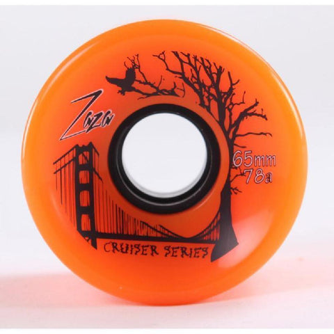 Zaza Longboard Cruiser Wheels 65mm - Orange - 78a - Longboards USA