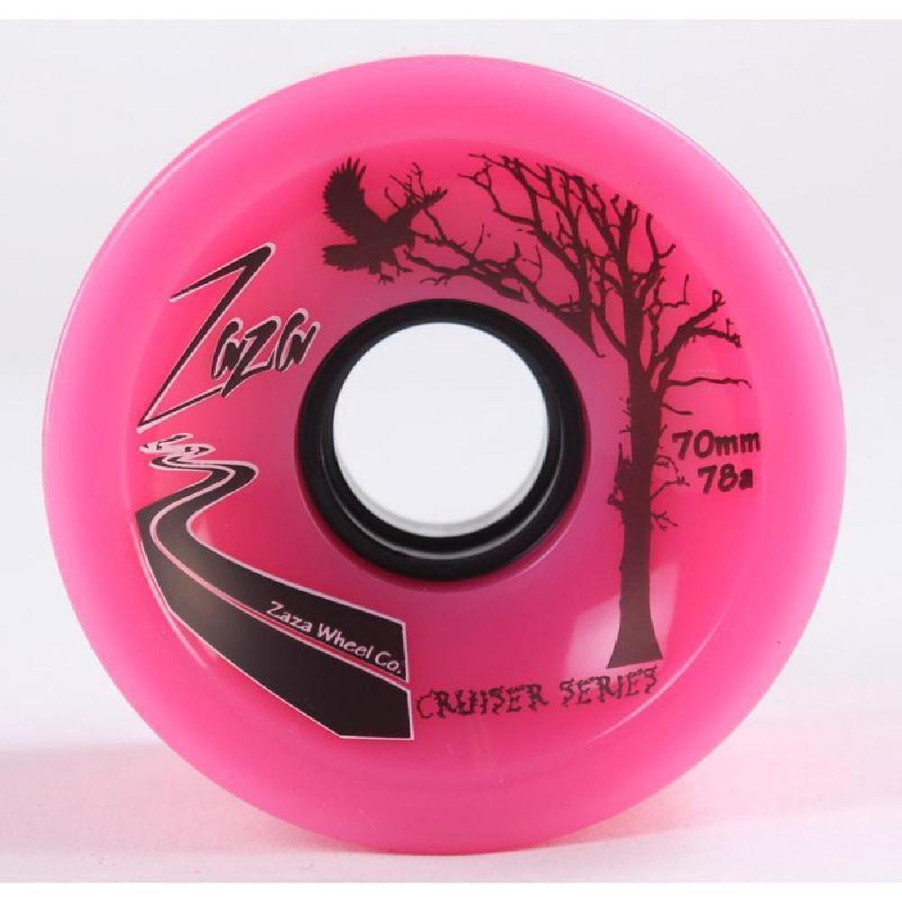 Zaza Longboard Cruiser Wheels 70mm - Bright Pink - 78a