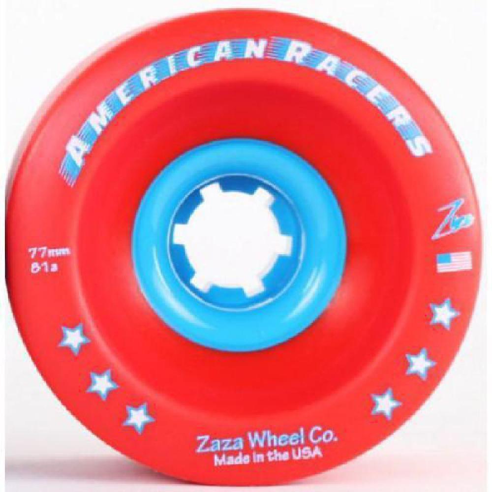 Zaza Longboard Wheels Red American Racers Set 77mm 81a - Longboards USA