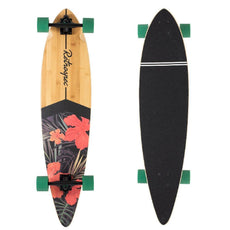 Zed Tropical Flora 41" Bamboo Pintail Longboard - Longboards USA