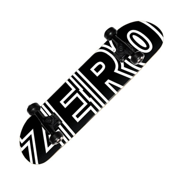Zero Bold Black/White 7.25" Complete Skateboard - Longboards USA
