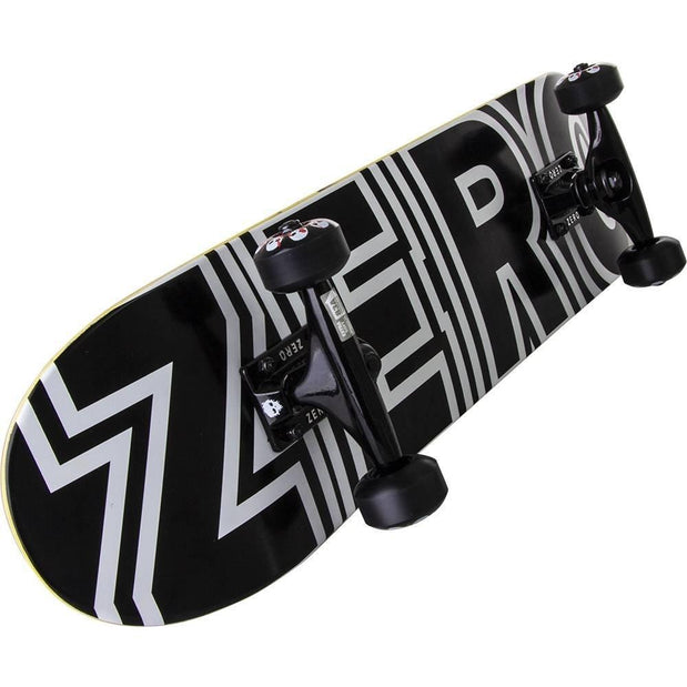 Zero Bold Black/White 7.25" Complete Skateboard - Longboards USA