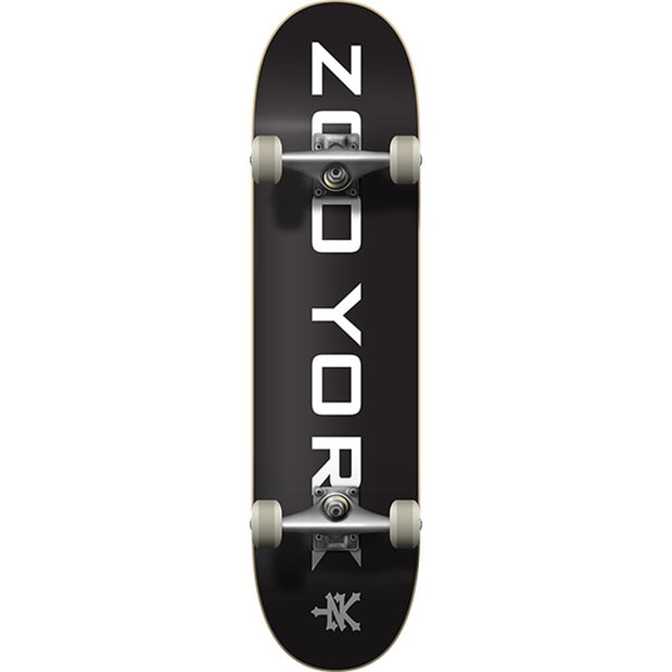 Zoo York OG 95 Logo Block Black/White 7.75" Skateboard - Longboards USA