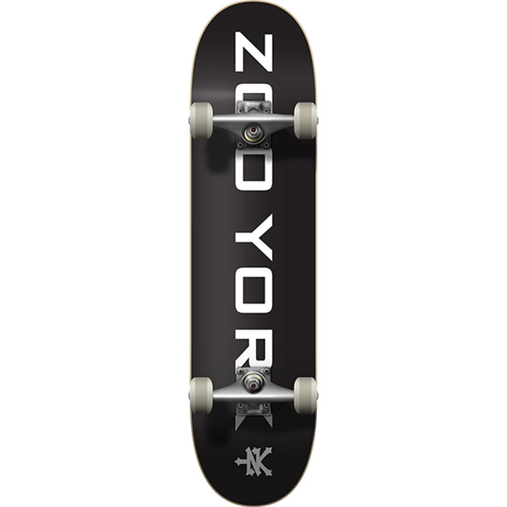Zoo York OG 95 Logo Block Black/White 8.0" Skateboard - Longboards USA
